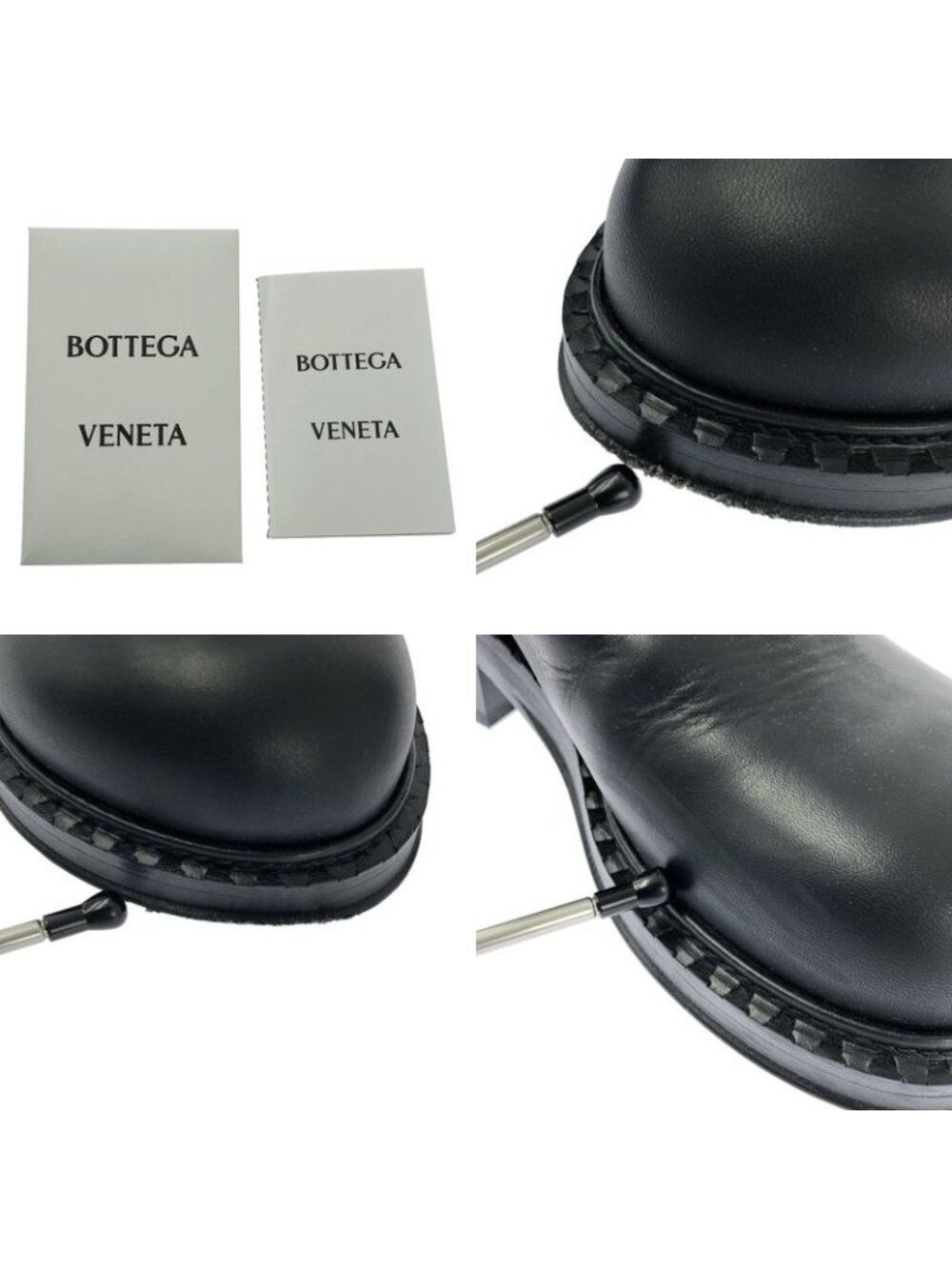 Bottega Veneta Lug Side Gore Chelsea Boots Black 34 - Picture 9 of 9